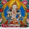 Cuộn Tranh ThangKa Ngài Kim Cang Tát Đỏa (Vajrasattva) Bằng Vải Gấm Cao Cấp, vật phẩm phong thủy may mắn vật phẩm phong thủy