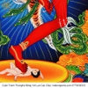 Cuộn Tranh ThangKa Tác Minh Phật Mẫu Kurukulle Bằng Vải Gấm Cao Cấp, quà tặng sếp quà mừng thọ