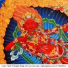 Cuộn Tranh ThangKa Tác Minh Phật Mẫu Kurukulle Bằng Vải Gấm Cao Cấp, quà tặng tinh tế quà tặng cao cấp