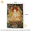 Cuộn Tranh ThangKa Phật Tara Trắng Bằng Vải Gấm cát tường vật phẩm phong thủy như ý