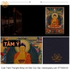 Cuộn Tranh ThangKa Phật Thích Ca Bằng Vải Gấm Cao Cấp, quà tặng tinh tế quà tặng cao cấp
