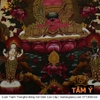 Cuộn Tranh ThangKa Ngài A Di Đà Phật Bằng Vải Gấm Cao Cấp, vật phẩm phong thủy mạnh khỏe phúc lộc trường thọ hạnh phúc