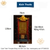 Cuộn Tranh ThangKa Phật Liên Hoa Sinh Bằng Vải Gấm Cao Cấp quà tặng sếp quà mừng thọ