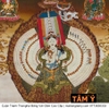 Cuộn Tranh ThangKa Ngài Quan Âm Thiên Thủ Thiên Nhãn Bồ Tát Bằng Vải Gấm Cao Cấp, vật phẩm phong thủy may mắn cát tường như ý