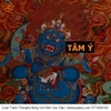 Cuộn Tranh ThangKa Ngài Đại Hắc Thiên Mahakala Bằng Vải Gấm Cao Cấp, pháp bảo pháp khí phật bồ tát thần thánh