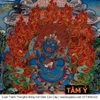 Cuộn Tranh ThangKa Ngài Đại Hắc Thiên Mahakala Bằng Vải Gấm Cao Cấp, vật phẩm phong thủy cầu tài lộc vật phẩm phong thủy chiêu tài