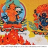 Cuộn Tranh ThangKa Văn Thù Cửu Cung Bát Quái Bằng Vải Gấm Cao Cấp, quà tặng ý nghĩa quà tặng sang trọng