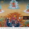 Cuộn Tranh ThangKa Phật Đại Uy Đức Minh Vương Yamatanka Bằng Vải Gấm vật phẩm phong thủy may mắn vật phẩm phong thủy