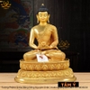 |Cao 30cm| Tượng Phật A Di Đà (Tóc Đen) Bằng Đồng Nguyên Chất Mạ Bóng TP56 chất lượng cao