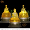 Bộ 3 Tượng A Di Đà Phật Và 2 Vị Văn Thù - Phổ Hiền Bồ Tát Bằng Lưu Ly Cao Cấp xịn đẹp bền rẻ mới
