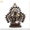 |Cao 36.5cm| Tượng Phật Chuẩn Đề Bằng Đồng Đỏ Nguyên Chất Có Đính Bạc, Thiết Kế Sang Trọng TP98