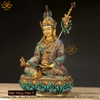 |Cao 38cm| Tượng Phật Liên Hoa Sinh Bằng Đồng Nguyên Chất Nạm Ngọc TP29 chất lượng tốt nhất