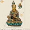 |Cao 38cm| Tượng Phật Liên Hoa Sinh Bằng Đồng Nguyên Chất Nạm Ngọc TP29 chất lượng cao