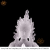 |Cao 22cm| Tượng Phật Tara Trắng Bằng Lưu Ly Cao Cấp Màu Trắng Và Trắng Mạ Vàng, Thiết Kế Sang Trọng TP256
