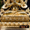 |Cao 36cm| Tượng Phật Quan Âm Tứ Thủ Bằng Đồng Nguyên Chất, Thiết Kế Sang Trọng TP102 tinh tế