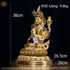 |Cao 36cm| Tượng Phật Quan Âm Tứ Thủ Bằng Đồng Nguyên Chất, Thiết Kế Sang Trọng TP102 chất lượng cao