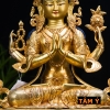 |Cao 48cm| Tượng Phật Quan Âm Tứ Thủ Bằng Đồng Nguyên Chất TP72 giá rẻ