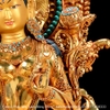|Cao 43cm| Tượng Phật Tara Trắng Bằng Đồng Nguyên Chất, Dát Vàng 24K TP36 Chật liệu tốt