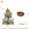 |Cao 32cm| Tượng Phật Tara Xanh Bằng Đồng Nguyên Chất Sơn Trắng Xanh Sang Trọng TP81 hàng thủ công nepal