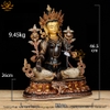 |Cao 46.5cm| Tượng Phật Tara Xanh Bằng Đồng Nguyên Chất Sơn Nâu Vàng Sang Trọng TP80 đẹp miễn bàn