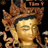 |Cao 46.5cm| Tượng Phật Tara Xanh Bằng Đồng Nguyên Chất Sơn Nâu Vàng Sang Trọng TP80 chất liệu cao cấp