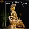 |Cao 49cm| Tượng Phật Vô Lượng Thọ Bằng Đồng Nguyên Chất TP73 cao cấp