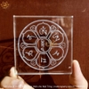 Tấm pha lê vuông khắc lazer các bộ thần chú Mật Tông - Kim Cang Thừa