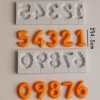 Khuôn silicon số (0-9) viền hoa size  4.5cm 9561.