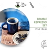 Double espresso set: Bộ ly, tách cà phê Double espresso (Tu Hú Ceramics) - 80ml