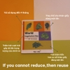 Khăn lau vải xốp tái sử dụng (Nhà Anh Eco Store) - hộp 5 khăn