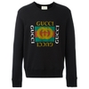 ÁO NỈ GUCCI BLACK LOGO PRINT