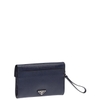 TÚI CLUTCH PRADA SAFFIANO BLUE