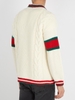 ÁO CARDIGAN GUCCI WITH WEB DETAIL NATURAL CHUẨN 1:1 AUTHENTIC