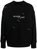 ÁO NỈ GIVENCHY LOGO PRINT EYELET DETAILING CHUẨN 1:1 AUTHENTIC