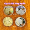 Cặp xu Úc hình con rắn vàng bạc (tặng túi gấm đỏ)