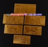 Bộ tiền Singapore lưu niệm mạ vàng plastic (không màu)