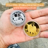 Cặp tiền xu con mèo Úc mạ vàng bạc (hộp VN)