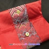Bao Lì Xì Vải Gấm Đỏ Hoa Văn Thổ Cẩm (túi NGANG)