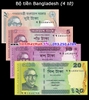 Bộ tiền Bangladesh 4 tờ 2 5 10 20 Taka
