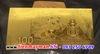 Tiền con trâu Macao 100 mạ vàng plastic
