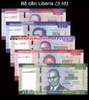 Bộ tiền Liberia 5 tờ 5 10 20 50 100 Dollar 2016