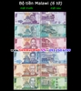 Bộ tiền Malawi 6 tờ 20 50 100 200 500 1000 Kwacha 2014 2018