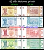 Bộ tiền Moldova 4 tờ 1 5 10 20 Lei 2010