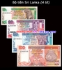 Bộ tiền Sri Lanka 4 tờ 10 20 50 100 Rupees