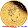 Đồng xu Úc hình con hổ mạ vàng (tặng túi gấm đỏ)