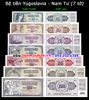 Bộ tiền Nam Tư - Yugoslavia 7 tờ 5 10 20 50 100 500 1000 Dinara 1986