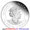 Xu con trâu Úc mạ bạc 2021 (tặng túi gấm đỏ)