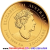 Đồng xu Úc hình con trâu mạ vàng