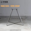 Triangular two-spoke iron legs, matte black paint - VNH40010