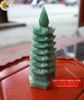 Tháp văn xương thạch anh xanh tự nhiên 7 tầng 18cm – SP001091